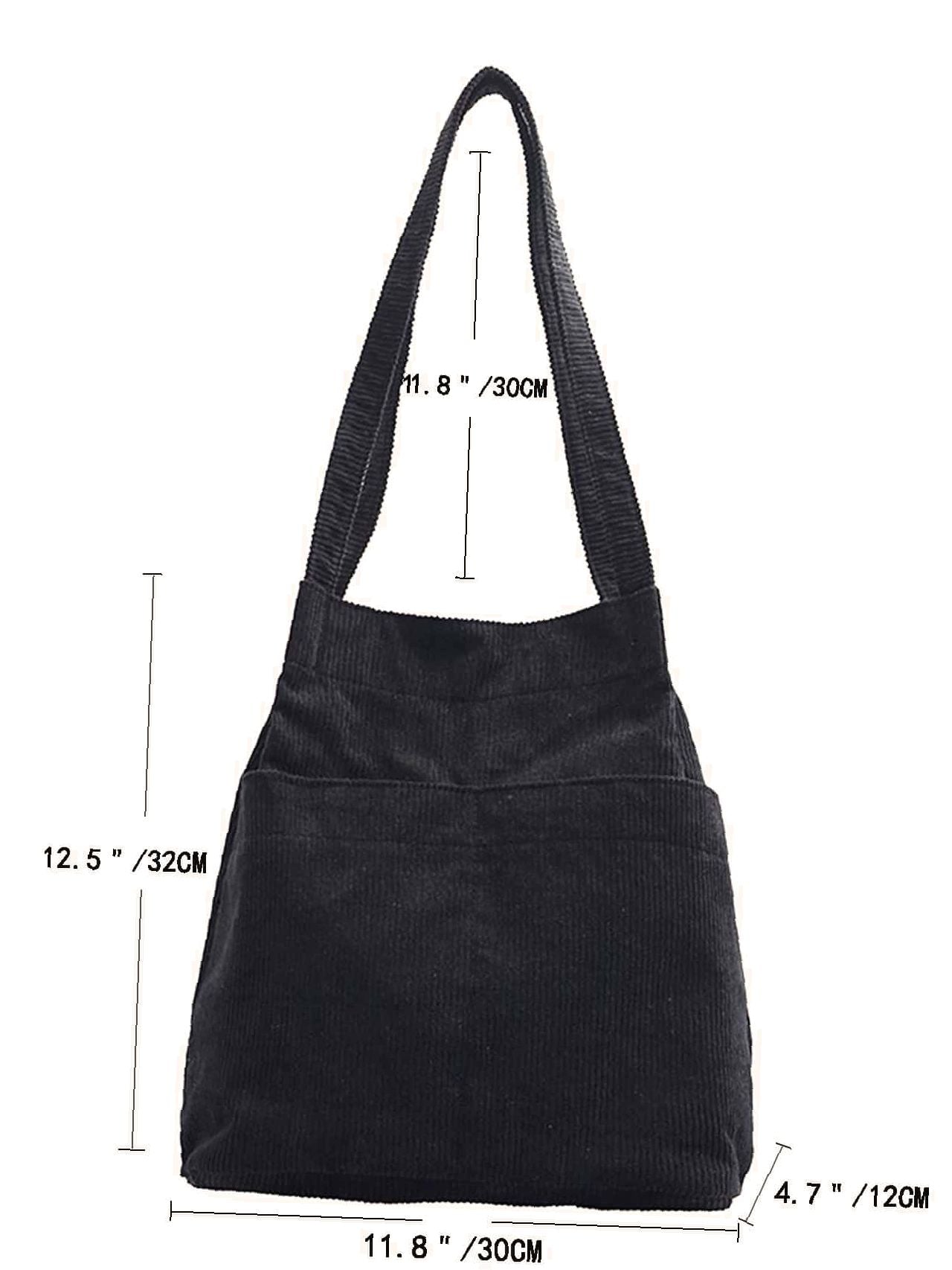 Maxct - Side Pocket Corduroy Tote Bag  - Women Tote Bags