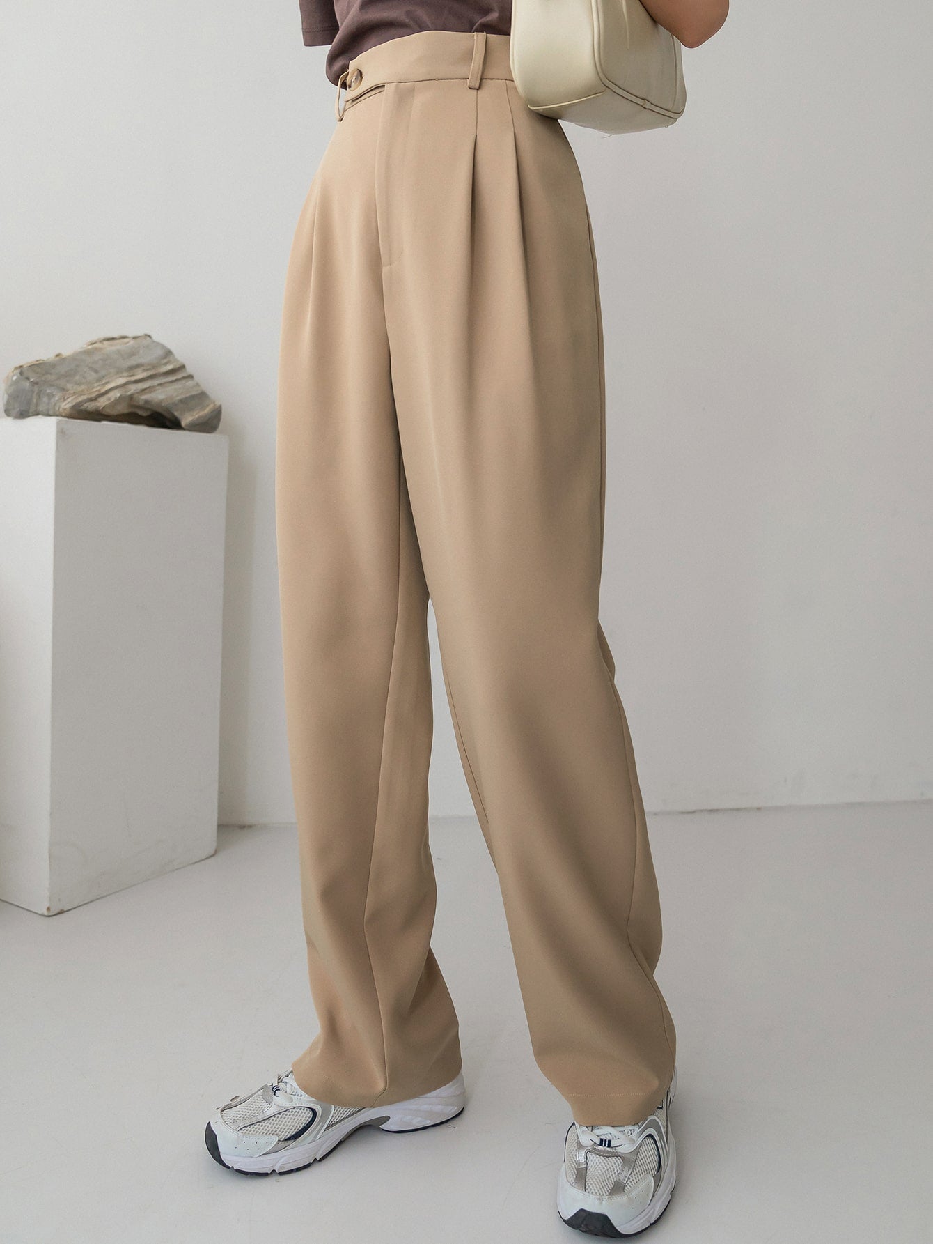 Maxct High Waist Plicated Detail Tailored Pants