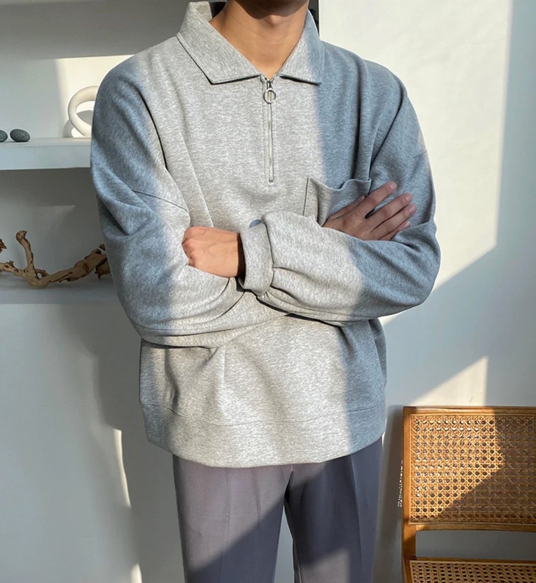 Maxct Kami No.7323 Half Zip-Up Collar Sweater