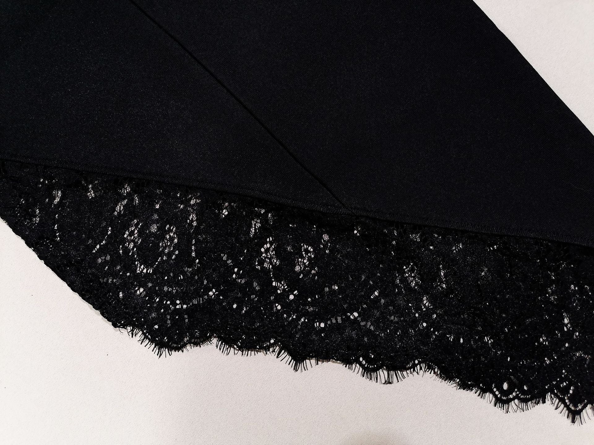Maxct Export Women's Gothic Style American Hot Girl Black Lace Stitching Bandage Dress Spring Women's High-end Feeling