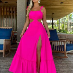Maxct Womens Dresses Summer Sexy Tank Top Woman Clothing Beach Dress Robe Casual Elegant And Pretty Women's Dresses Rose Red