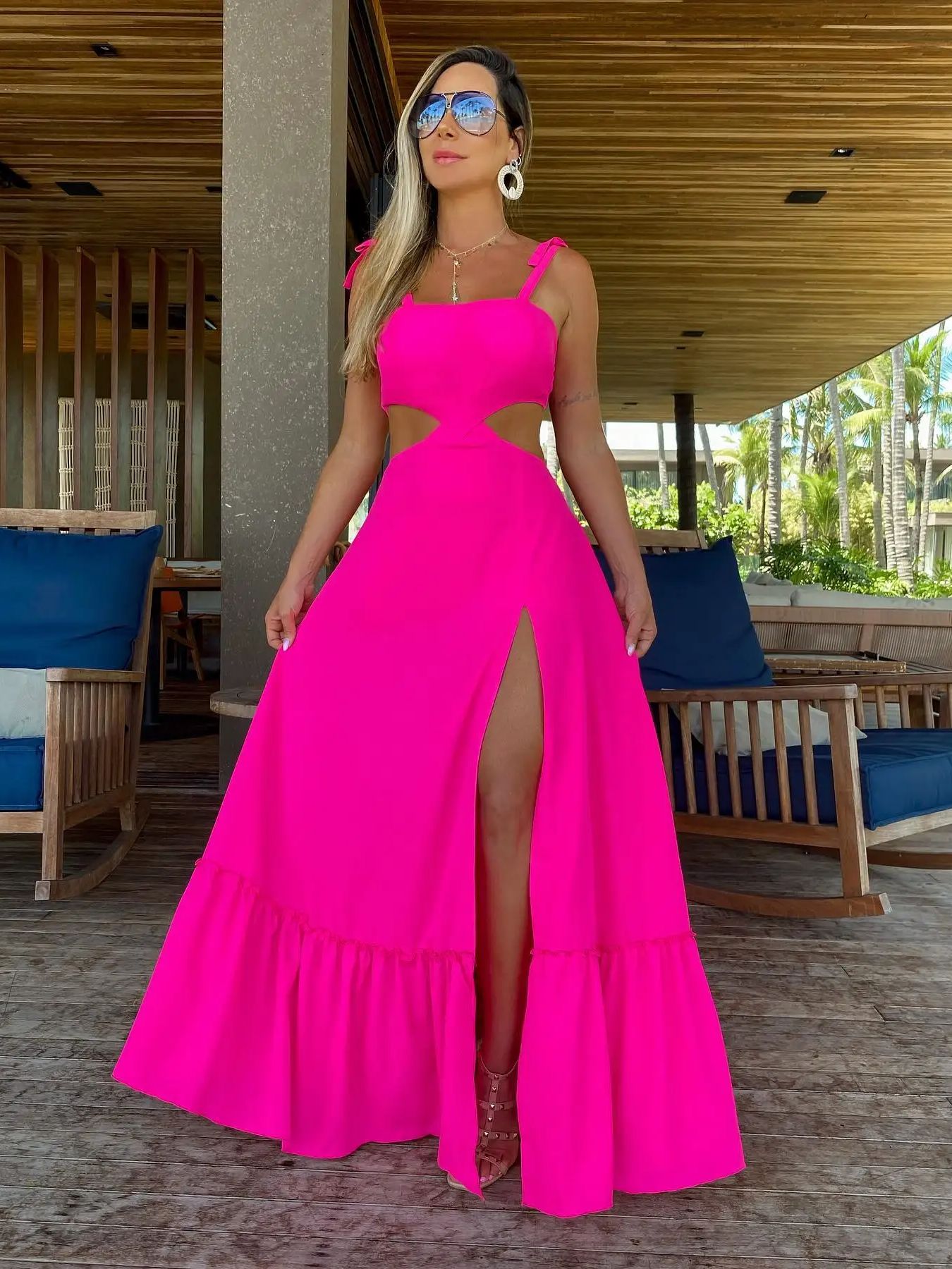 Maxct Womens Dresses Summer Sexy Tank Top Woman Clothing Beach Dress Robe Casual Elegant And Pretty Women's Dresses Rose Red