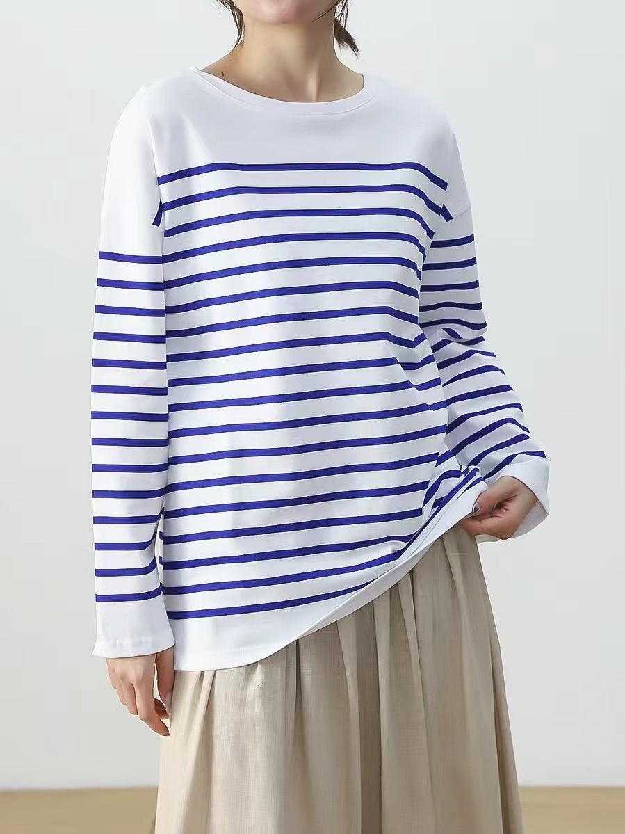 Maxct Striped Knit Long Sleeve T-Shirt