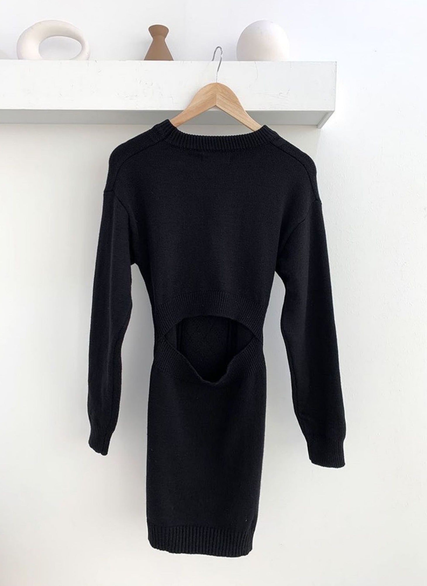 Ribbed Bodycon Mini Sweater Dress Maxct