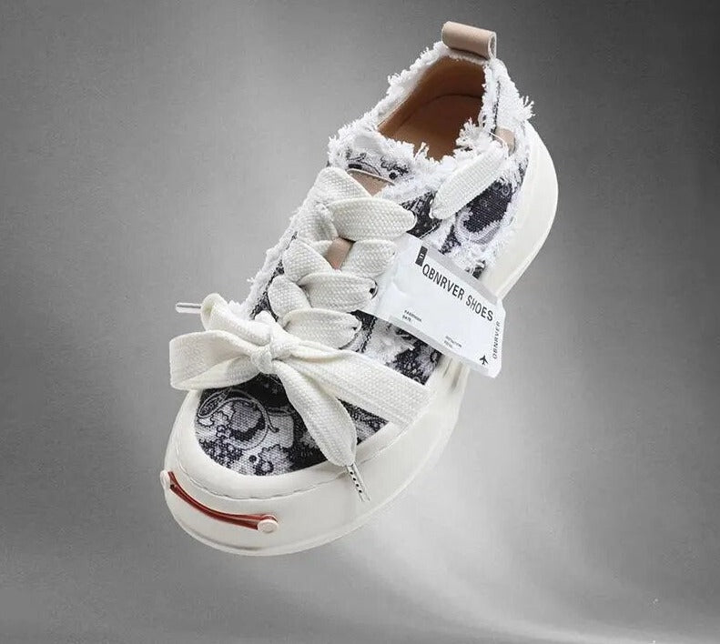 Canvas Sneakers Women's Thick Sole Maxct