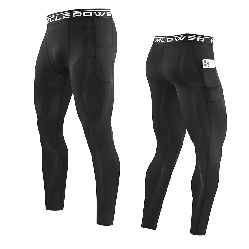 Athletic Compression Trousers Men's Gym Running Leggings for Fitness Maxct