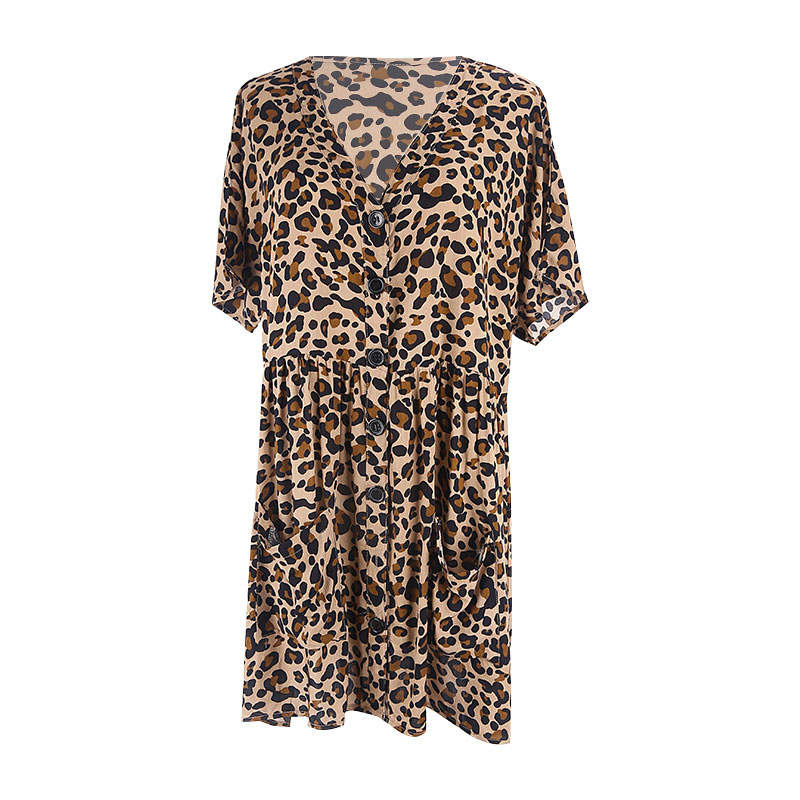 Maxct dti outfits New Rayon Leopard Point Loose Clothing Beach Vacation Coat Cardigan Bikini Blouse for Women - Image 5