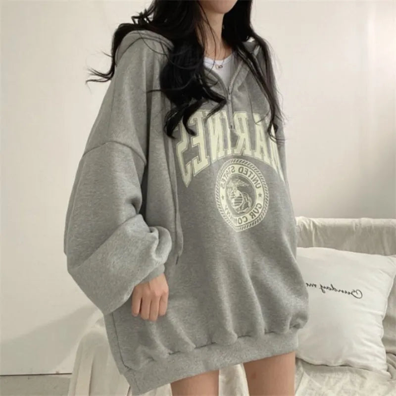 Thin Pullover Marines Hoodie for Women Maxct - Image 9