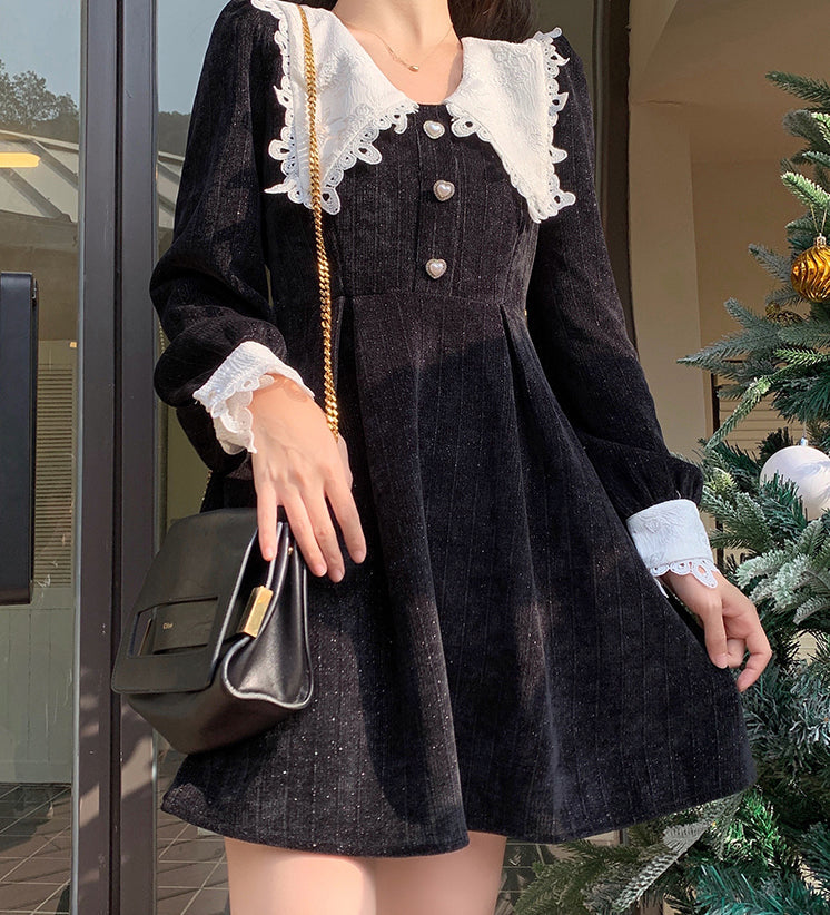 Sweet Love Peter Pan Knit Dress Maxct