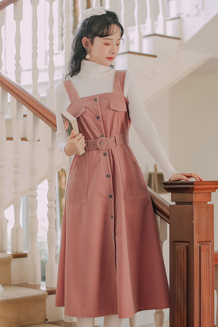 Corduroy Button Up Midi Dress Maxct