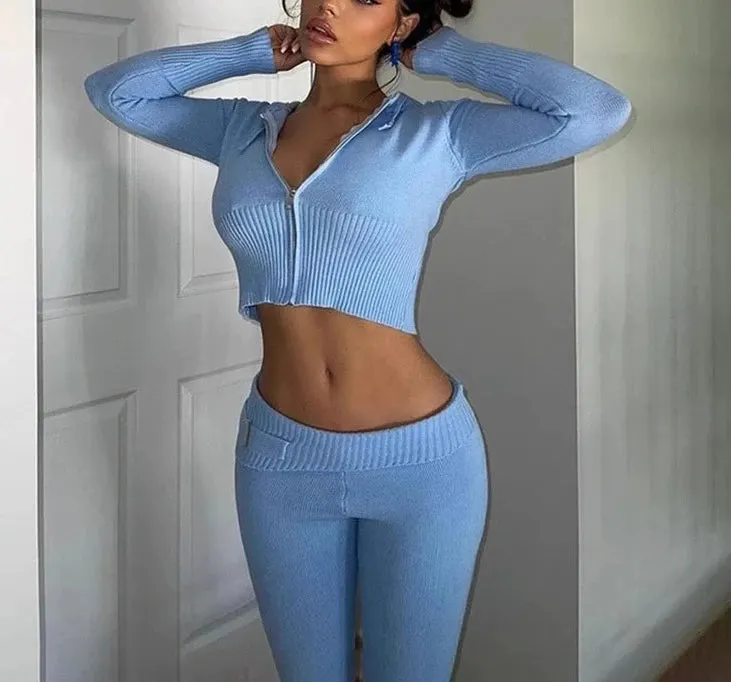 Maxct Ivorie Knitted Pants Set