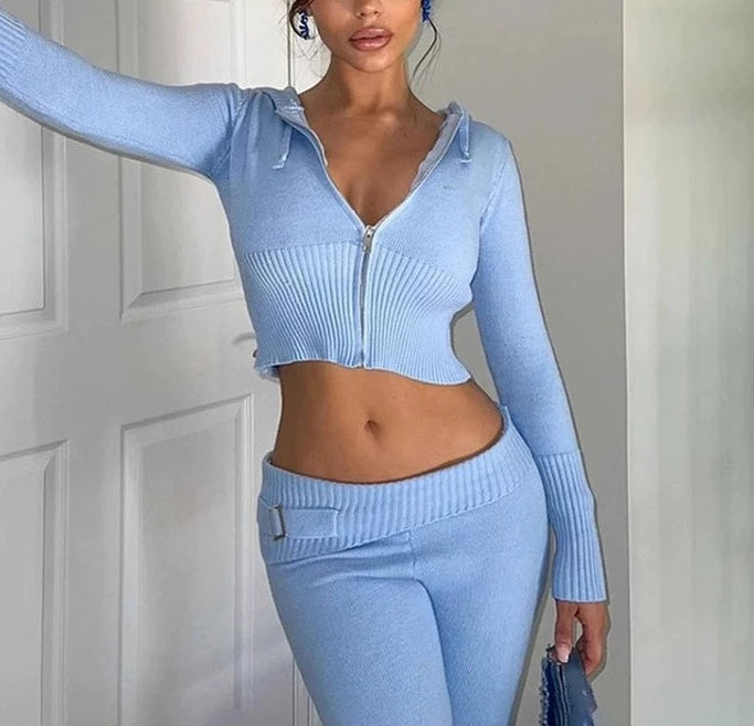 Maxct Ivorie Knitted Pants Set