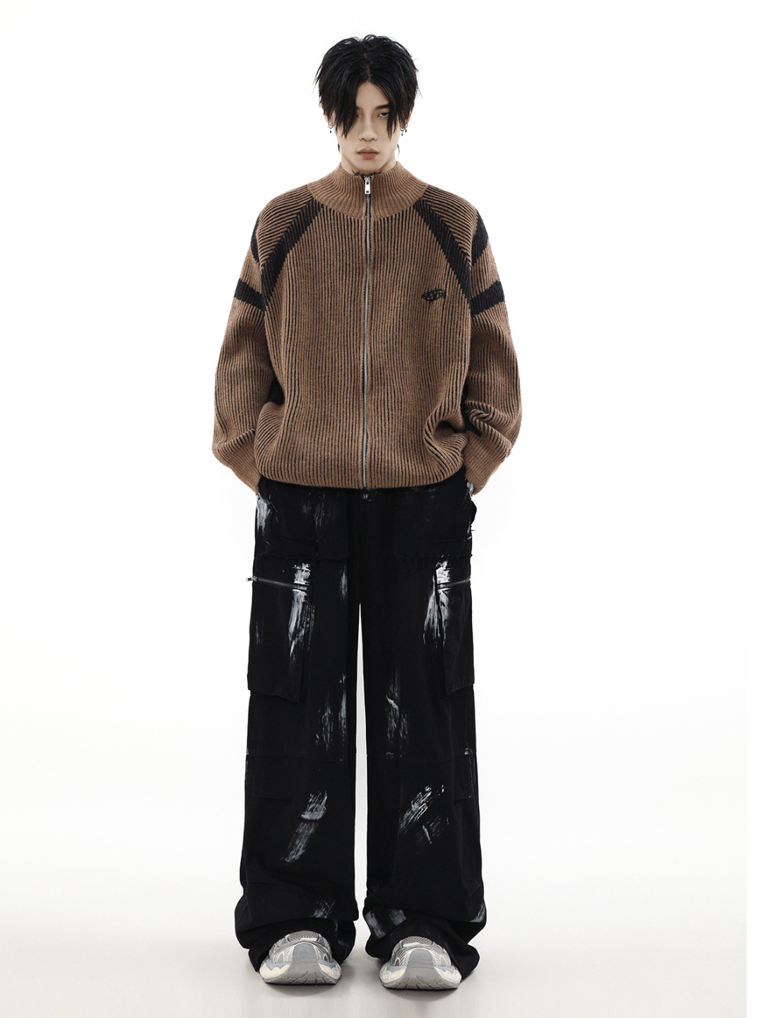Maxct [Mrnearly] Striped Turtleneck Sweater Na857