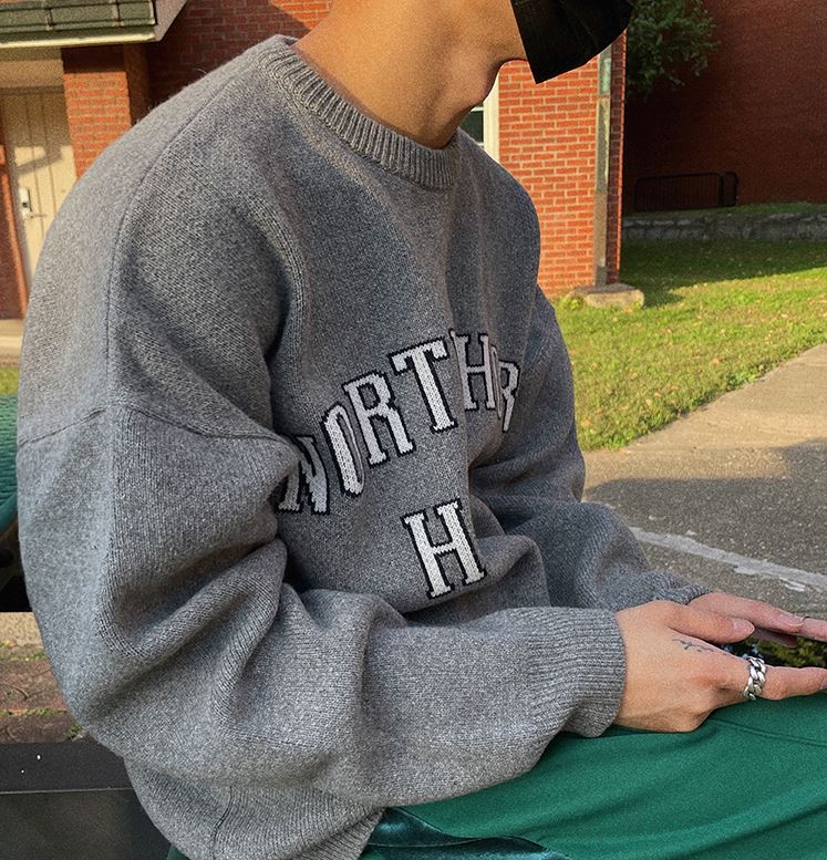 Maxct 6144 Knitted Hawaii Lettered Pullover Sweater