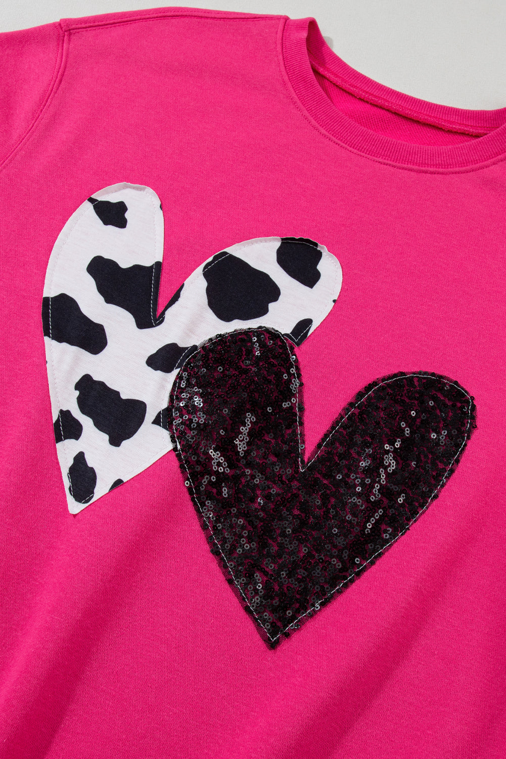 Maxct &Heart Patch Long Sleeve Sweatshirt