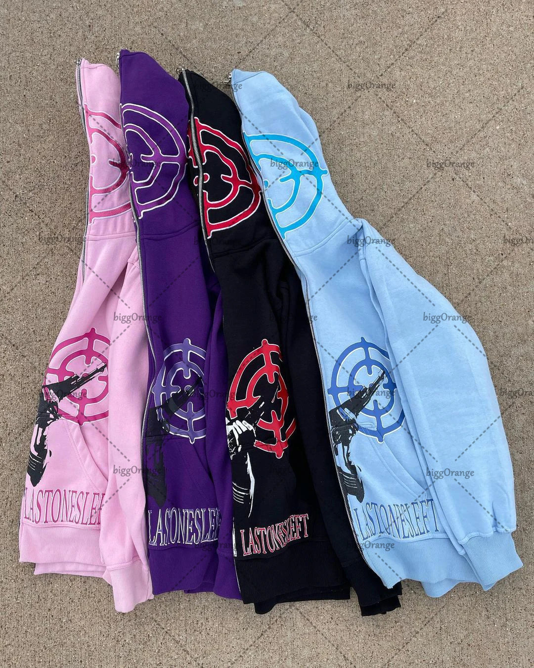 Maxct 90s Streetwear American street fashion jacket target character print oversized sweatshirt women Y2K retro Harajuku casual zipper hoodie men