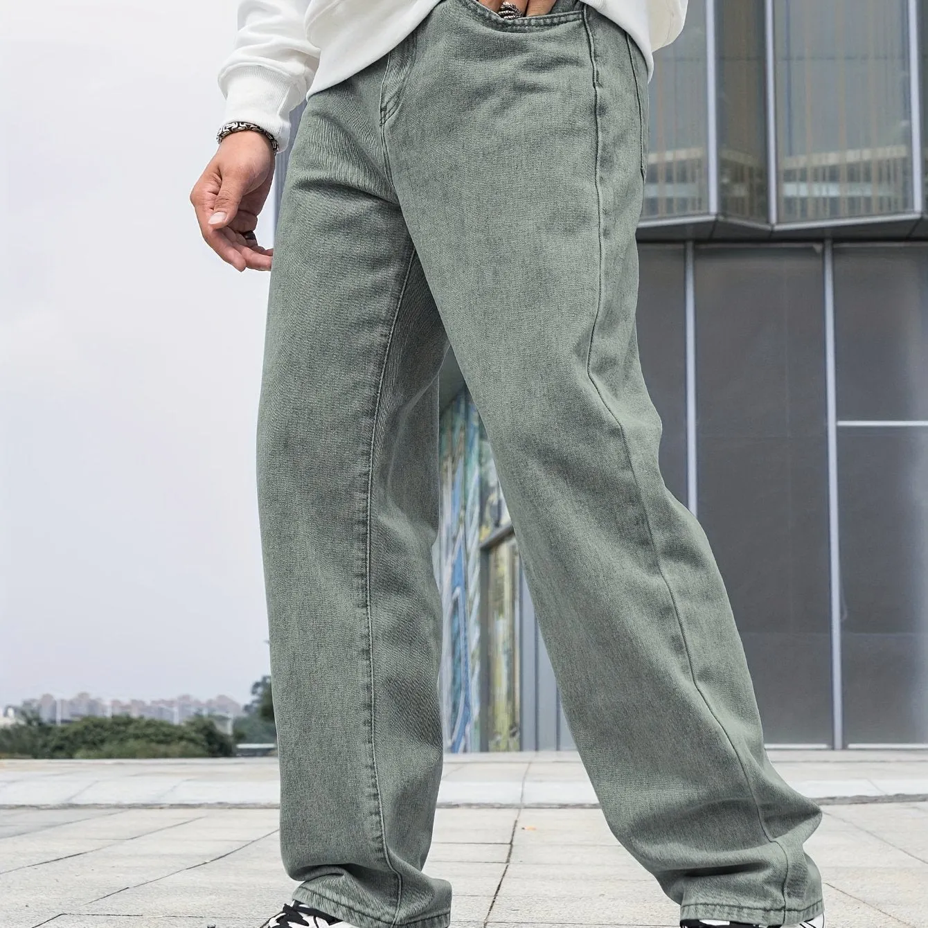 Men's Loose-Fit Wide-Leg Jeans