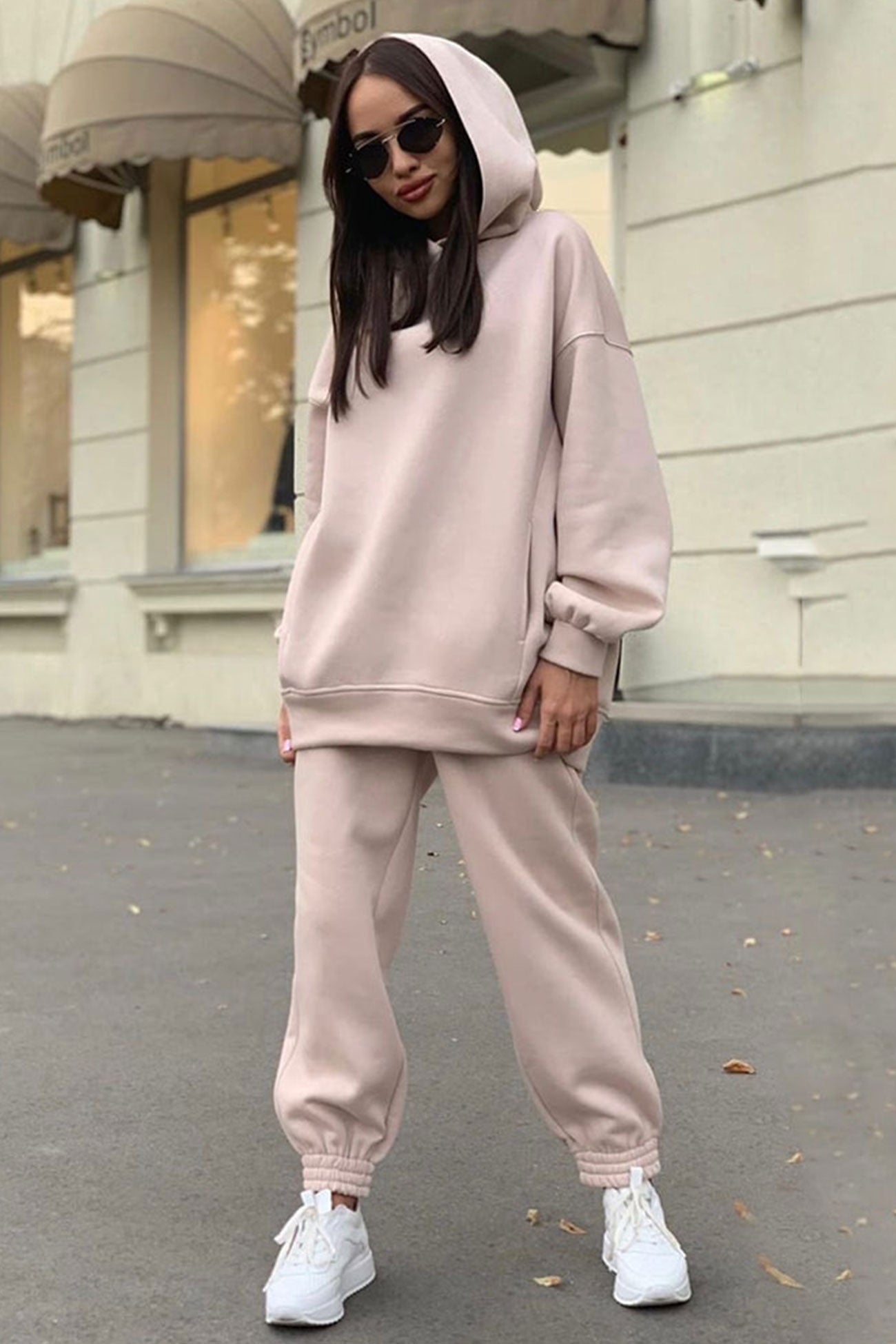 Maxct Pocketed Hoodie Elastic Waist Long Pants Set