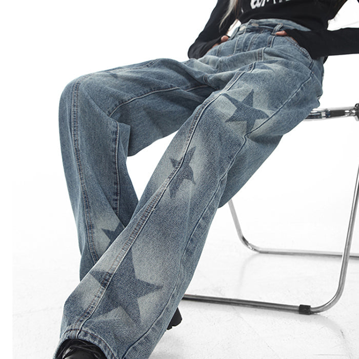 Aesthetic Star Washed Jeans Maxct