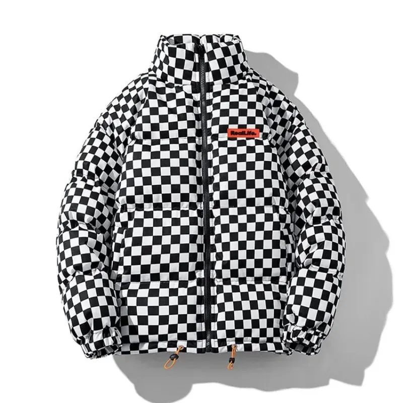 Maxct &REALLIFE Men's Checkered Puffer Jacket - M-5XL