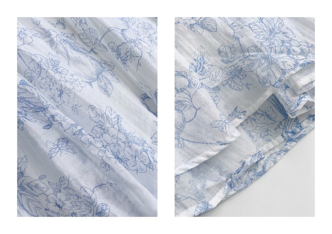 Porcelain Sketch Midi Dress Maxct