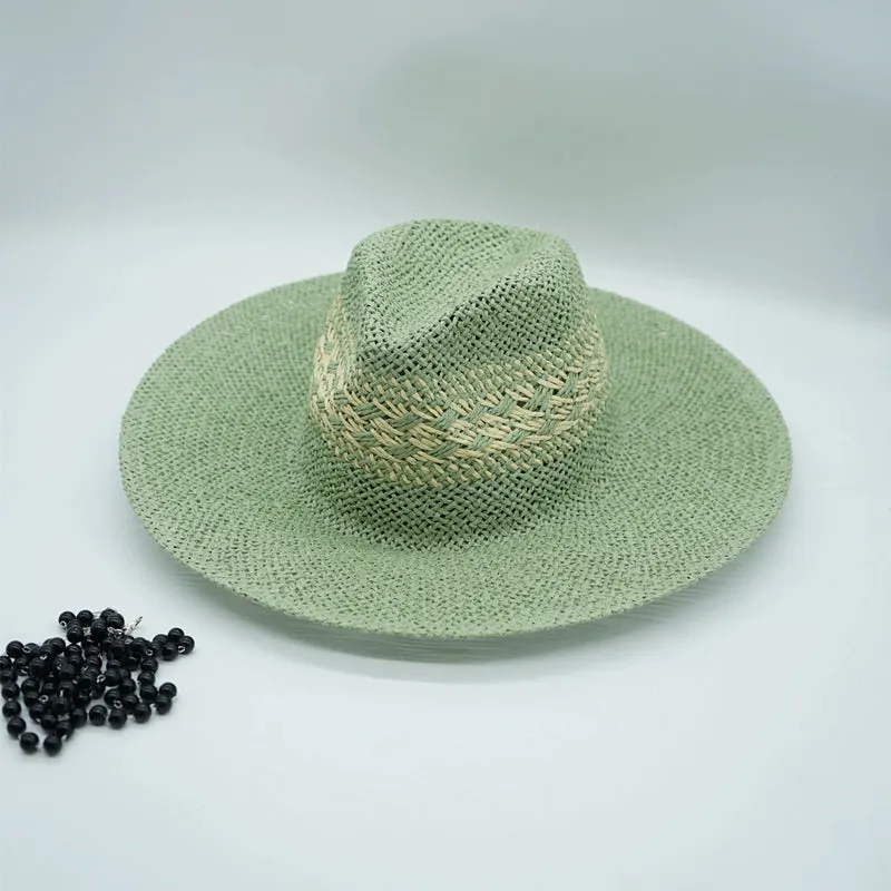 Maxct Straw Hat Japanese Style Black Brown Panama Women's Beach Big Brim