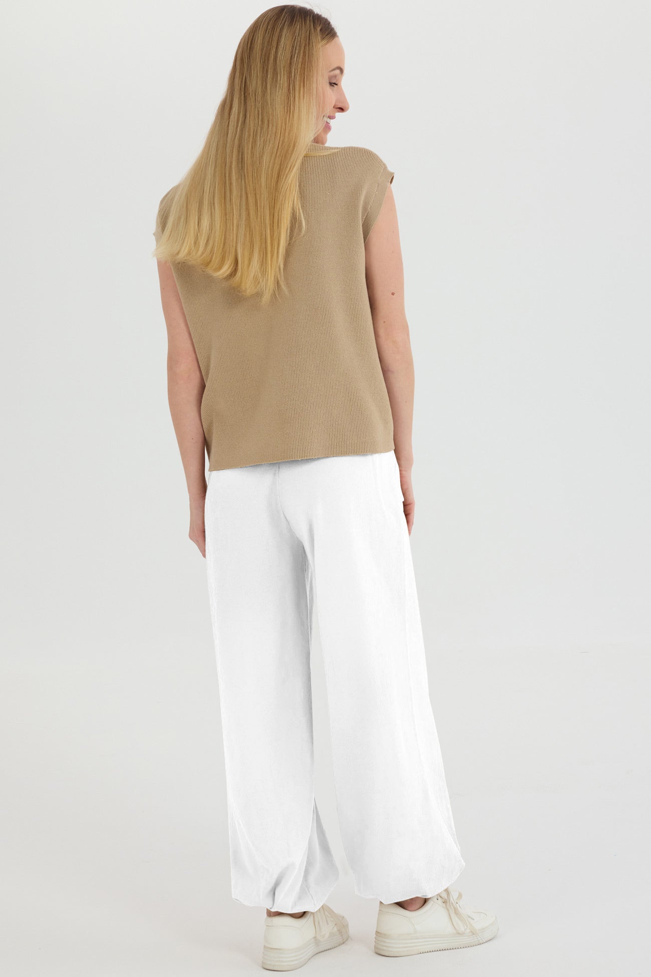 Maxct V Neck Knit Tank Top Pants Suits - Image 16