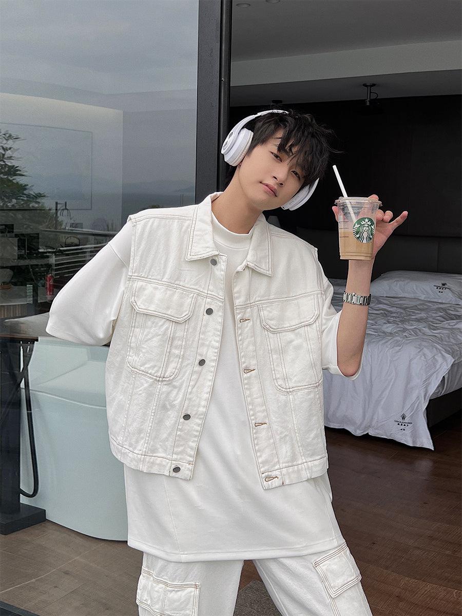 Maxct Sleeveless Denim Jacket & Jeans