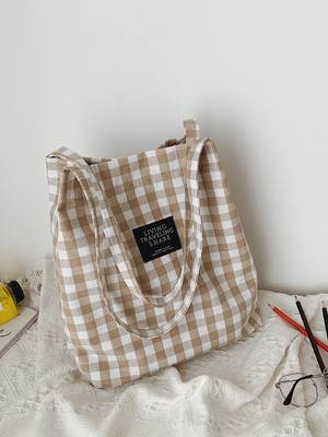 Heart Pattern Letter Patch Canvas Tote Bag - Women Tote Bags