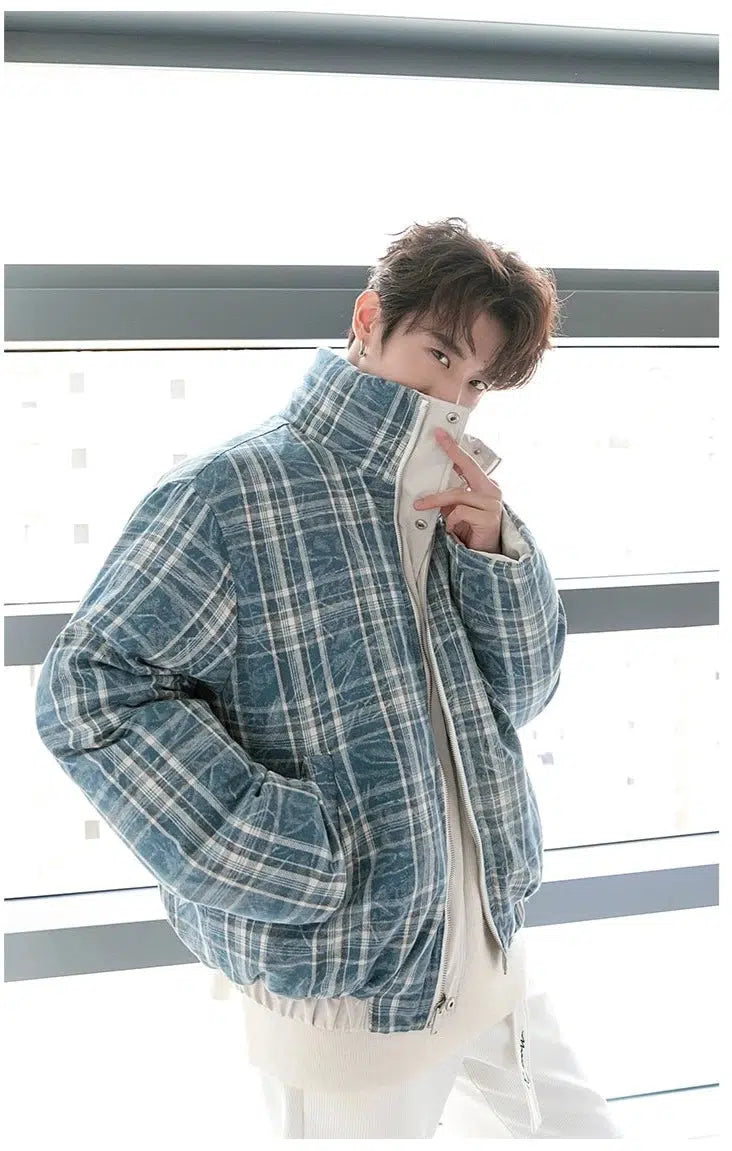 Maxct Double-Side Plaid Cotton Jacket
