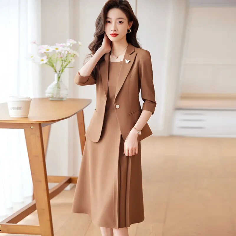 Maxct Professional Women Suit Fashionable Minimalist Style to Show the Workplace Style Dress with Blazer New in Matching Sets
