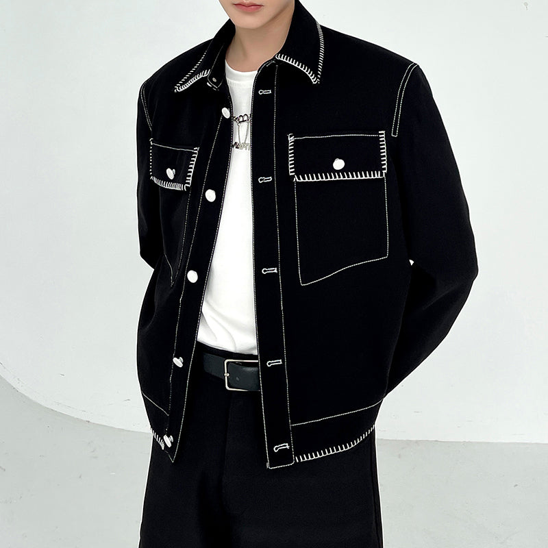 Maxct Topstitched Contrast Design Jackets