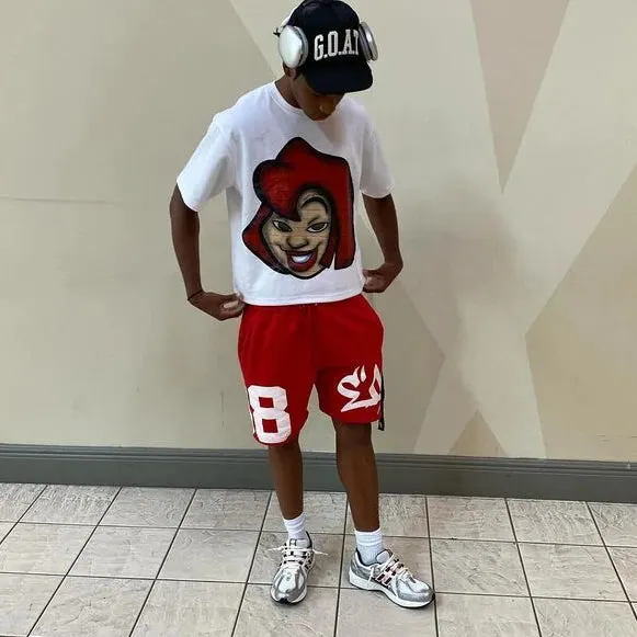 Maxct Y2K New Hip Hop Cartoon Character Graphic Printed Oversized T Shirt Men Women Harajuku Goth Cotton Loose Short Sleeved Clothing 1017