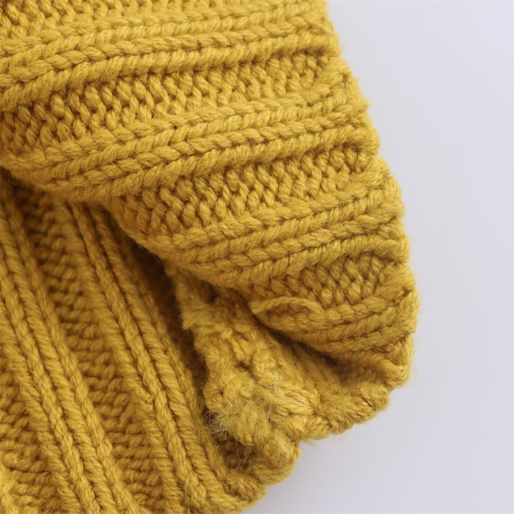 Autumn New Product Women's Sewing Decoration Long Sleeve Round Neck Loose Fork Simple Knitted Shirt