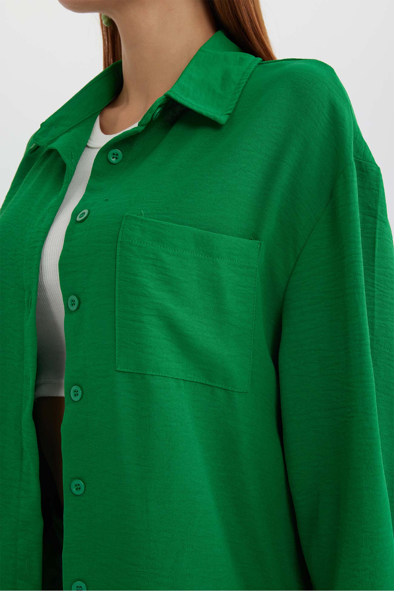 Maxct Long Sleeve Solid Color Shirt Long Pants Set - Image 37