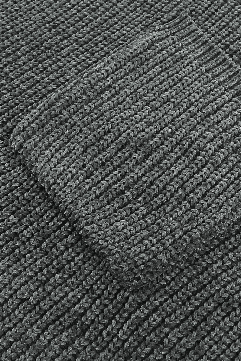Maxct &Distressed Round Neck Drop Shoulder Sweater