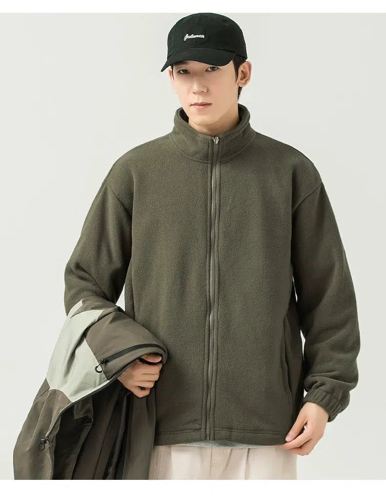 Maxct Two Piece Set Outdoor Fleece Hooded Jacket