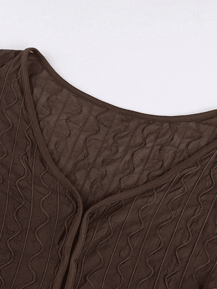 Maxct Cropped Textured Mesh Blouse