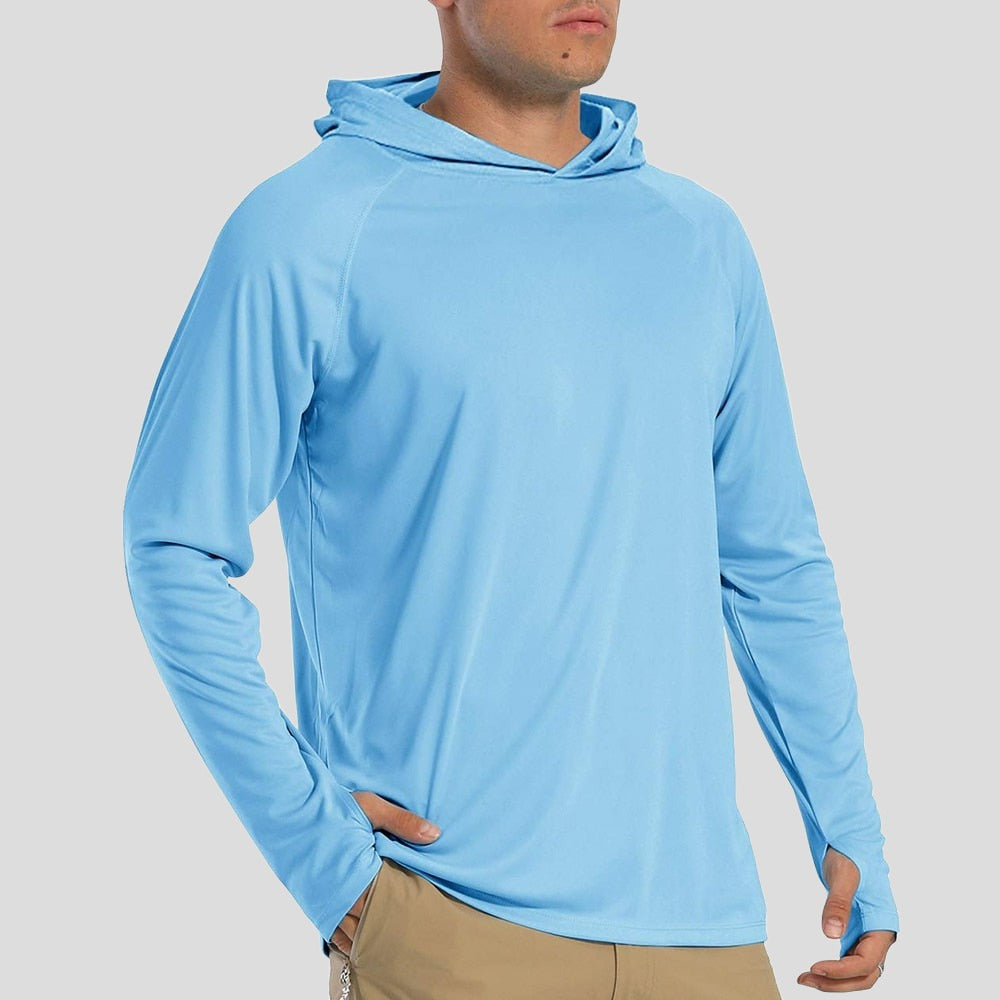Long Sleeve Hoodie Sun Protection UV-Proof T-shirts for Men Maxct