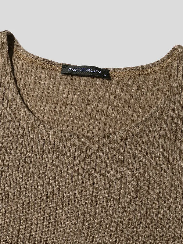 Maxct -  Mens Loose Round Neck Sleeveless Sweater Vest I