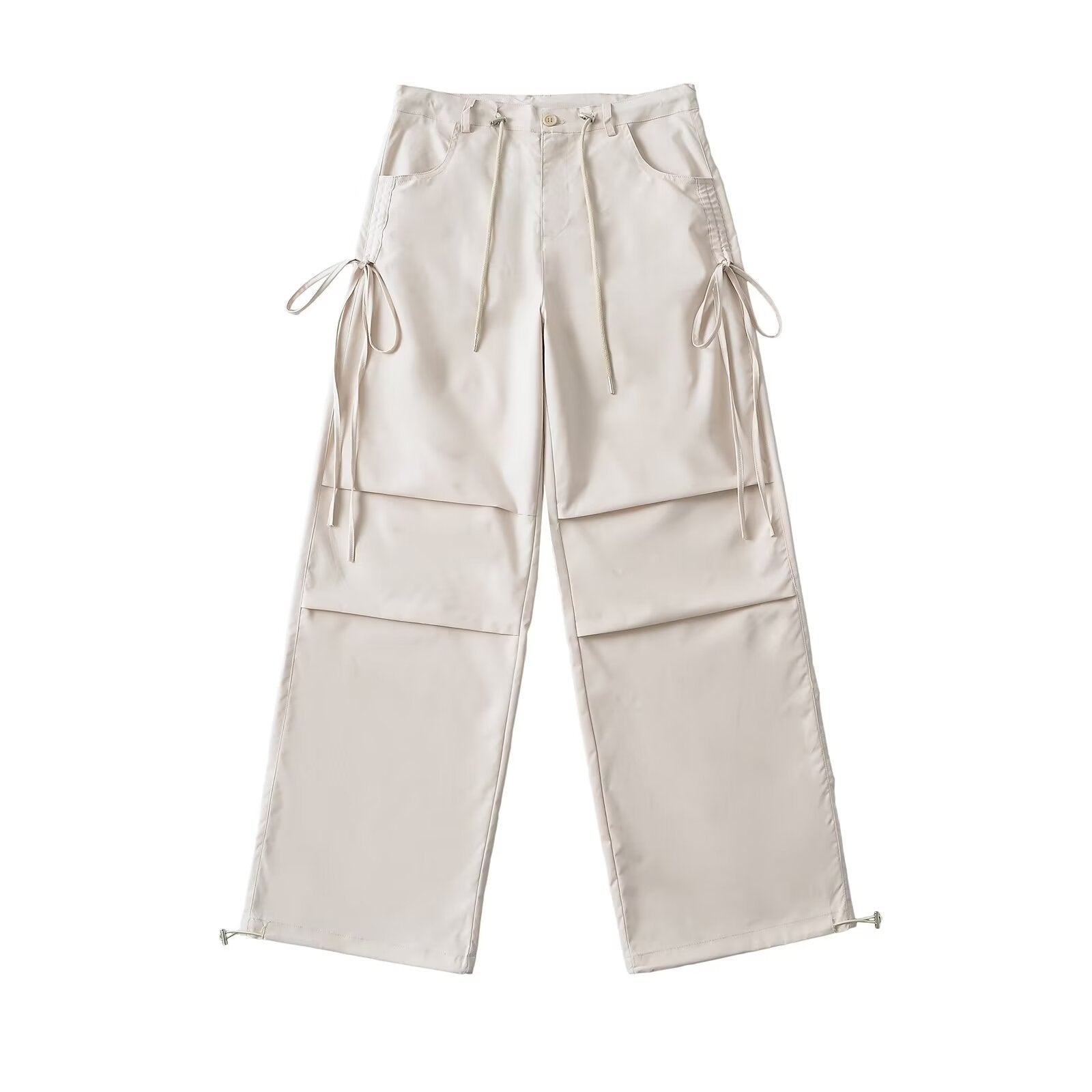Maxct Side Drawstring Pleated Cargo Pants