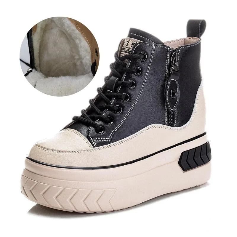 Platform Sneaker Boots for Women Maxct