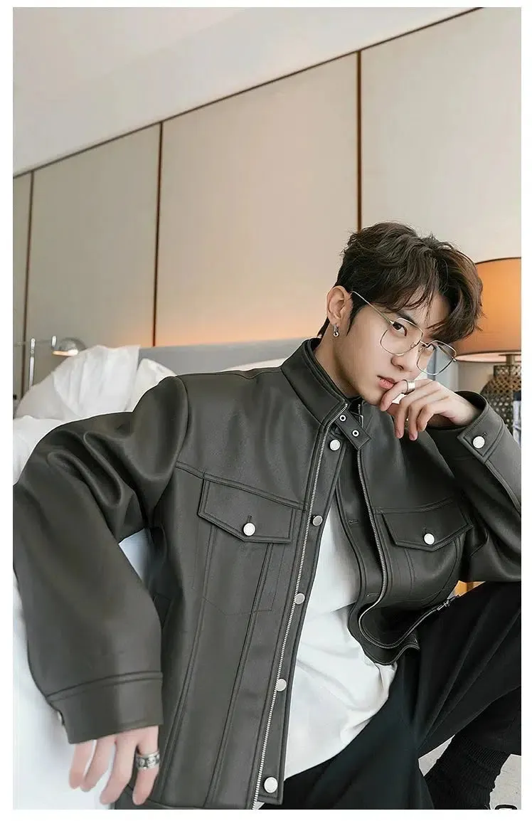 Maxct Two-piece Short Leather Jacket