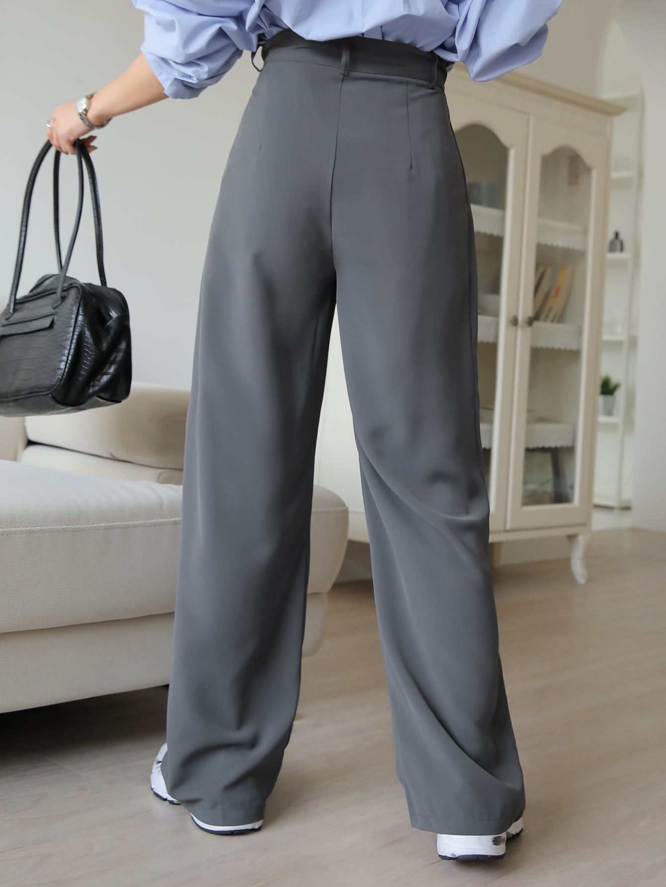 Maxct Fold Pleated Slant Pocket Pants