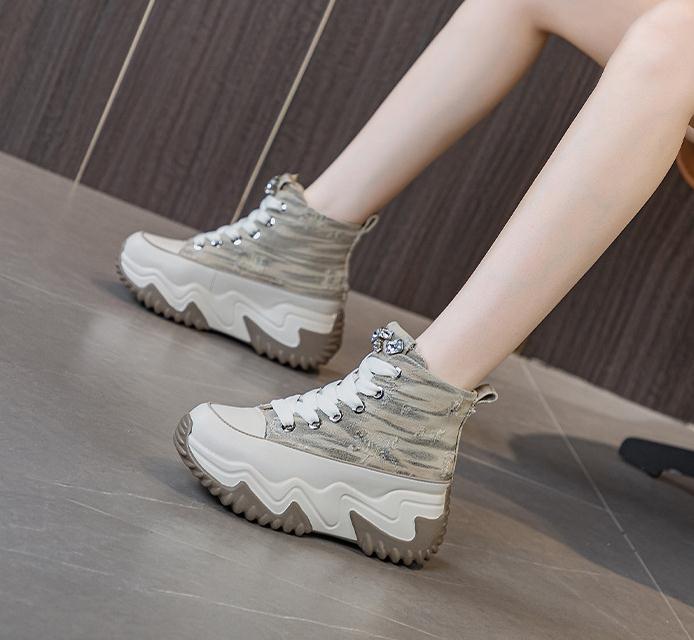 7cm Platform Fashion Ladies Sneakers - true deals club
