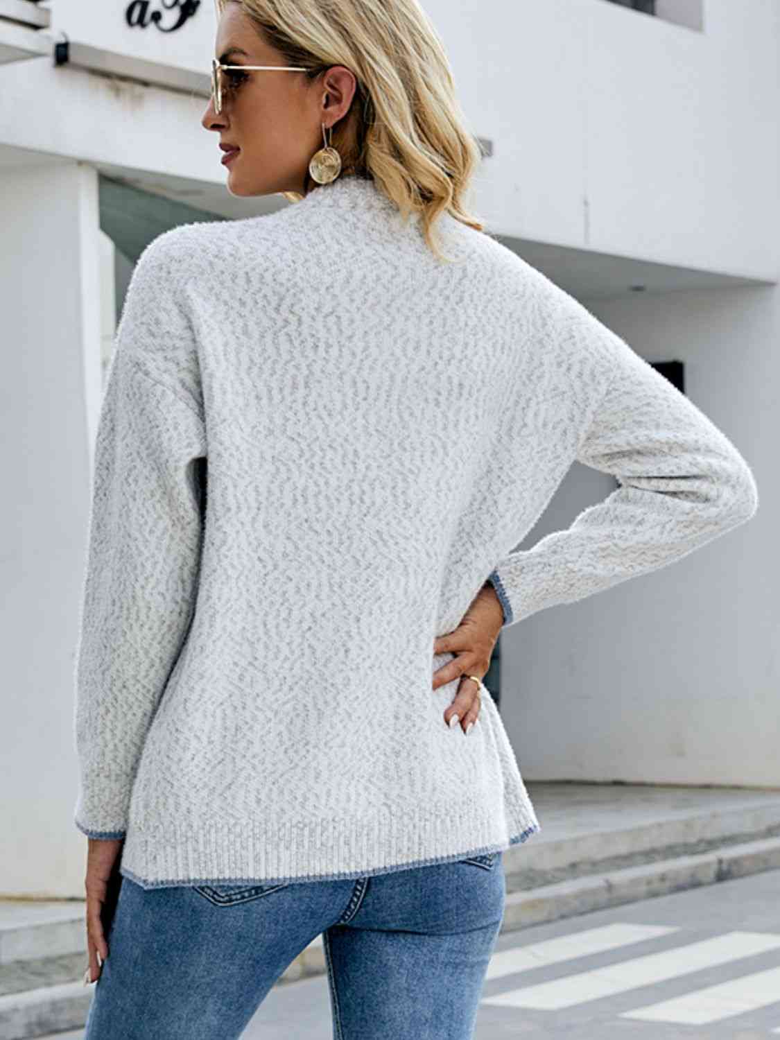 Maxct &Button Down V-Neck Cardigan with Pockets
