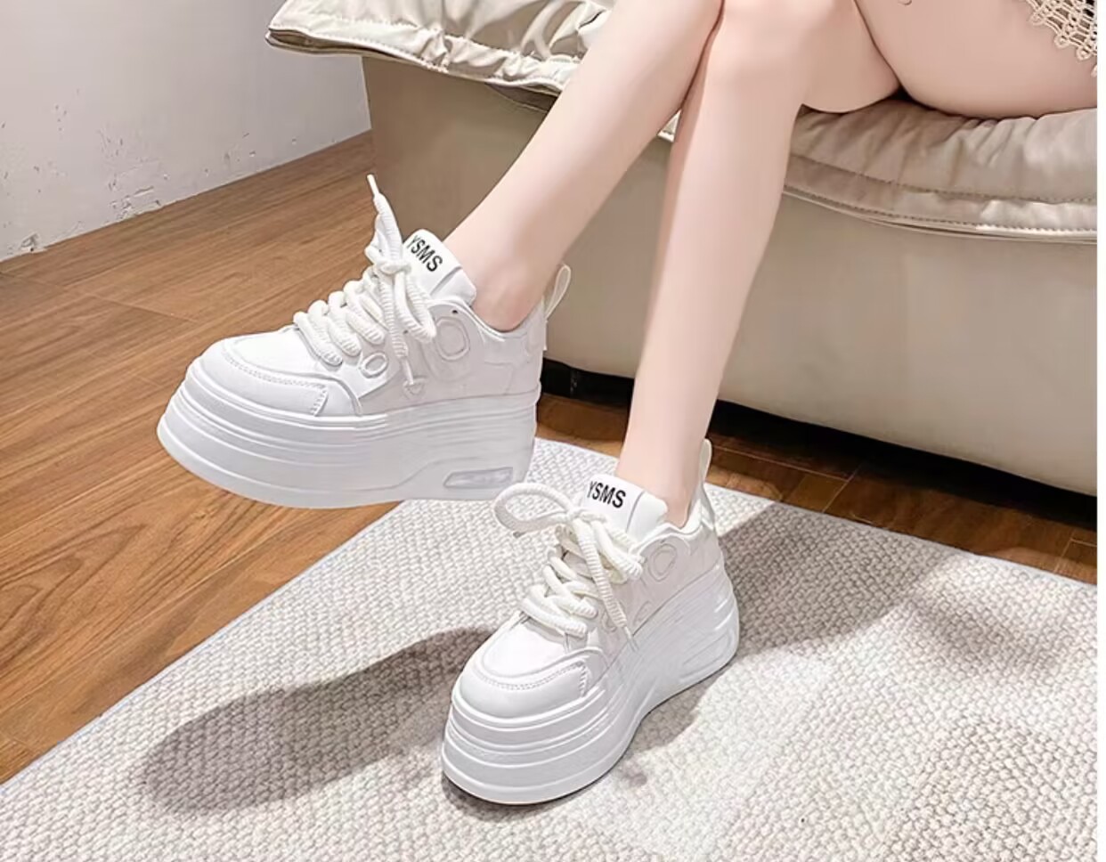 white platform sneakers - true-deals-club