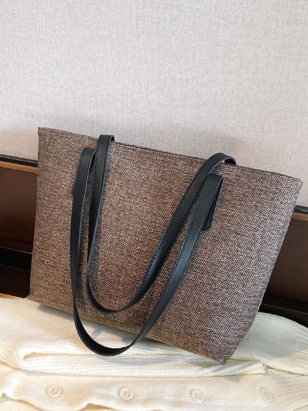 Maxct - Letter Patch Tote Bag  - Women Tote Bags