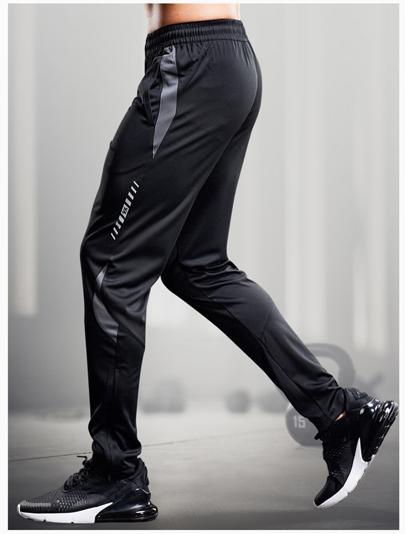 Men's Zipper Pocket Sport Pants: Running. Soccer. and Fitness - true deals club
