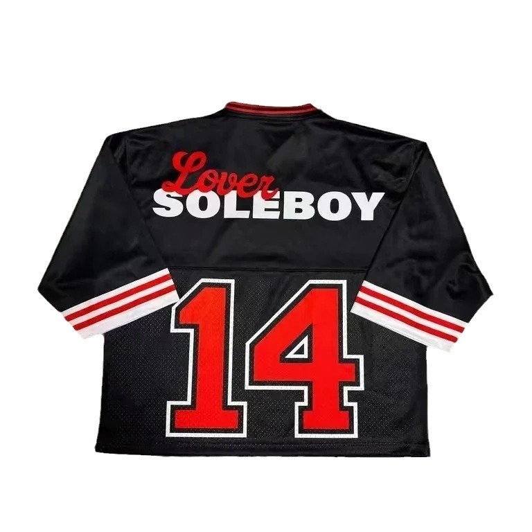 Maxct 2024 New Men's Loose V-neck Sports T-shirt Y2K Hip Hop Street Print Short Sleeve Men